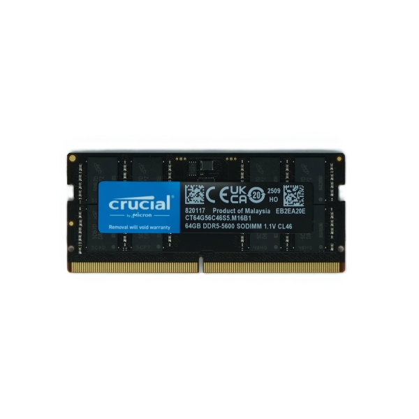 Crucial DDR5-5600 SO-DIMM Memory Module – 64GB