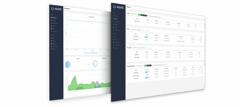 vilfo dashboard screenshot